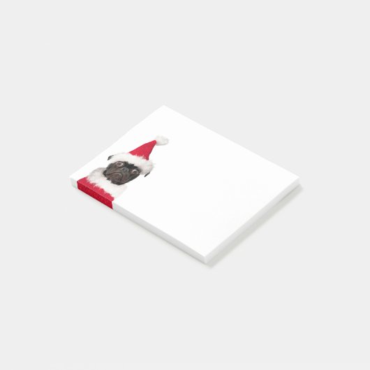 Post-it® Joli Carlin de Noël Chiot Santa Hat (Incliné)