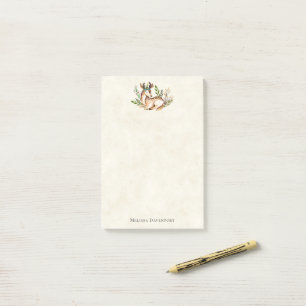 Post-it® Joli Cerf Aquarellé Posé En Bas Boho