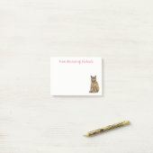 Post-it® Joli Chat Chaton Brun (Sur un bureau)