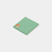 Post-it® Joli Chat Chaton Rouge Jaune Parapluie Tomber Vert (Incliné)