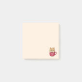 Post-it® Joli chat de dessin animé dans une tasse de café b (Devant)