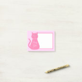 Post-it® Joli chat fille rose sur mesure (Sur un bureau)