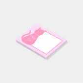 Post-it® Joli chat fille rose sur mesure (Incliné)