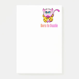 Post-it® Joli Chat Rose - Né pour Éblouir l'Art