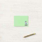 Post-it® Joli chat skater sur fond vert citron (Sur un bureau)