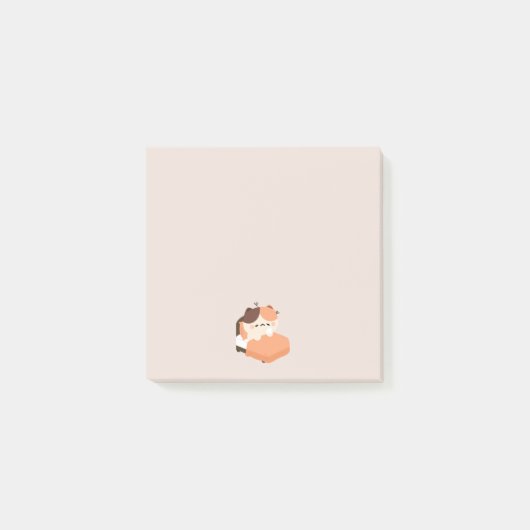 Post-it® Joli chat tortie fatigué (Devant)