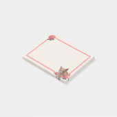 Post-it® Joli chaton et roses (Incliné)