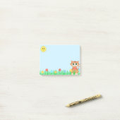 Post-it® Joli chaton sur fond bleu clair (Sur un bureau)