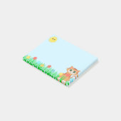 Post-it® Joli chaton sur fond bleu clair (Incliné)
