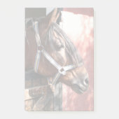 Post-it® Joli Cheval de Baie dans un soleil stable (Devant)