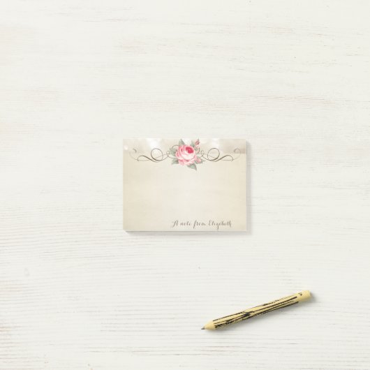 Post-it® Joli Chic, Fleur (Sur un bureau)
