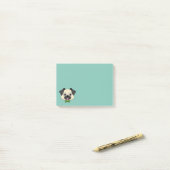 Post-it® Joli chien Carlin avec Papillon (Sur un bureau)