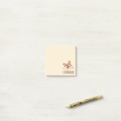 Post-it® Joli chien Corgi de bonjour (Sur un bureau)