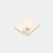 Post-it® Joli chien Corgi de bonjour (Incliné)