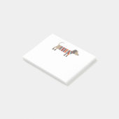 Post-it® Joli chien saucisse de dachshund (Incliné)