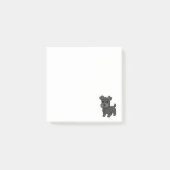 Post-it® Joli chien Terrier Écossais noir (Devant)