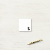Post-it® Joli chien Terrier Écossais noir (Sur un bureau)