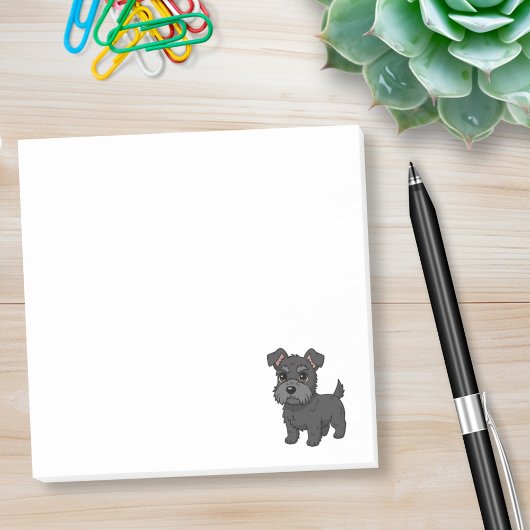 Post-it® Joli chien Terrier Écossais noir
