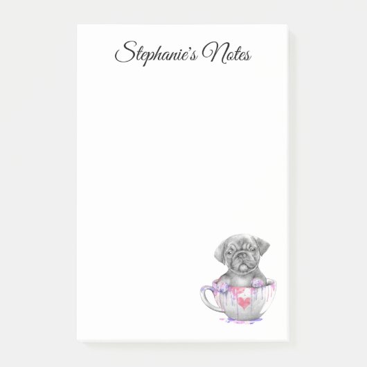 Post-it® Joli Chiot En Coupe (Devant)