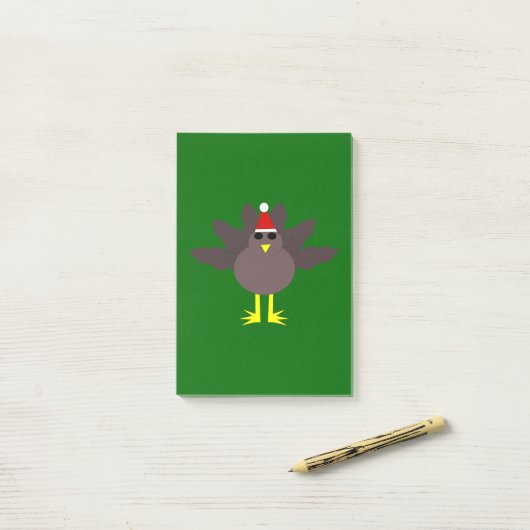 Post-it® Joli Christmas Turkey Post it note Pad (Sur un bureau)