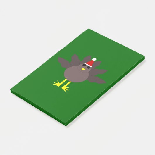 Post-it® Joli Christmas Turkey Post it note Pad (Incliné)