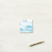 Post-it® Joli ciel bleu avec nuages Personnalisé (Sur un bureau)