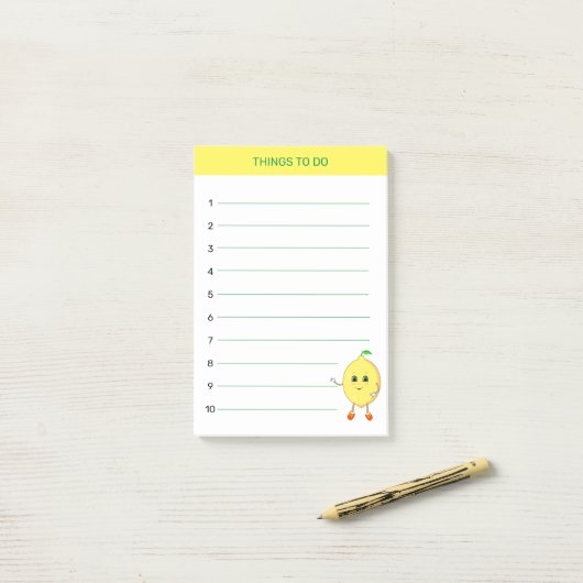 Post-it® Joli citron à faire (Sur un bureau)