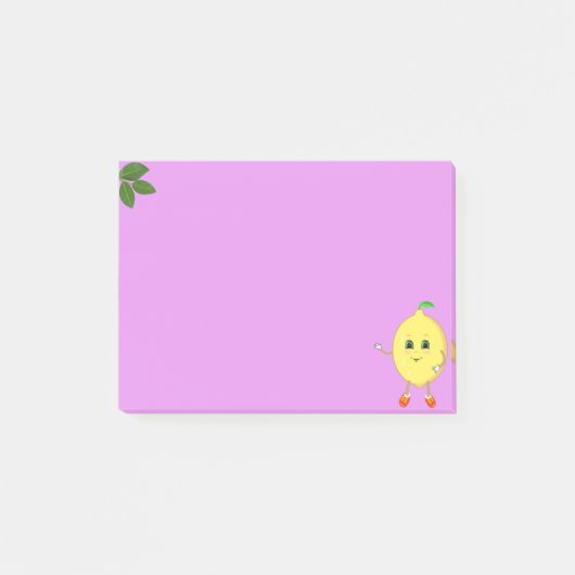 Post-it® Joli citron sur violet (Devant)