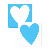 Post-it® Joli cœur bleu et blanc