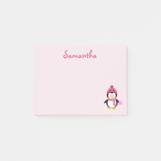 Post-it® Joli Coeur de pingouin (Devant)