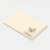 Post-it® Joli corgi chien bonjour (Incliné)