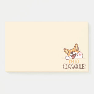 Post-it® Joli corgi chien bonjour
