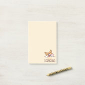 Post-it® Joli corgi chien bonjour (Sur un bureau)