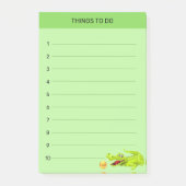 Post-it® Joli crocodile à faire sur le vert citron (Devant)