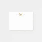 Post-it® Joli Design Chic Girl Script Monogramme Black Gold (Devant)