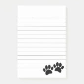 Post-it® Joli dessin noir Empreintes de pattes chiot Linked (Devant)