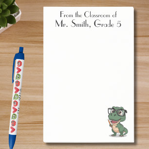 Post-it® Joli dinosaure & crayon, Remerciement enseignant,
