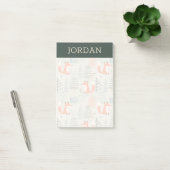 Post-it® Joli Doodle Fox Forest Motif de bois (Bureau)