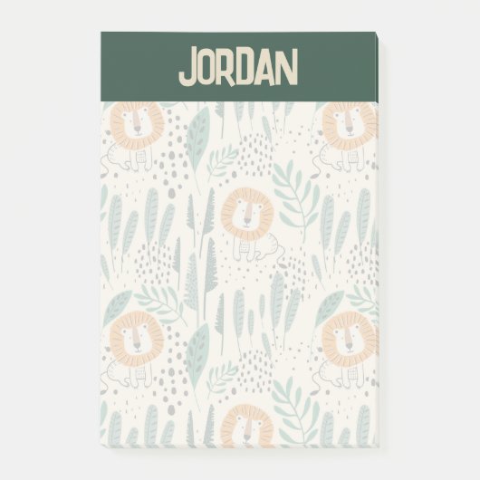 Post-it® Joli Doodle Lion Jungle Rainforest Motif (Devant)