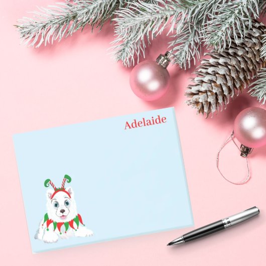 Post-it® Joli Elfe Samoyé Avec Fantastique Headband.