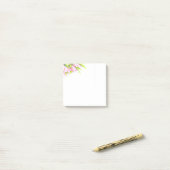 Post-it® Joli En Aquarelle Rose Fleurs (Sur un bureau)