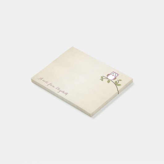Post-it® Joli et élégant, Hibou (Incliné)