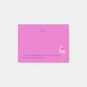 Post-it® Joli Flamant rose rose Bible Verse