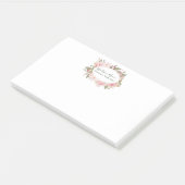 Post-it® Joli Floral Roses Nom Inscrit (Incliné)