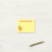 Post-it® Joli fruit orange dansant (Sur un bureau)