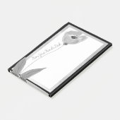 Post-it® Joli Gris Charbon Fleurs (Incliné)