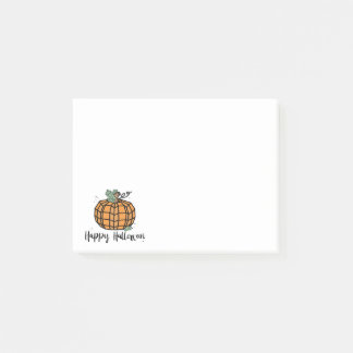 Post-it® Joli Halloween Géométrique Orange Citrouille