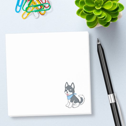 Post-it® Joli Husky de dessin animé