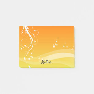 Post-it® Joli Jaune Abstrait do-it-yourself Votre nom Notes