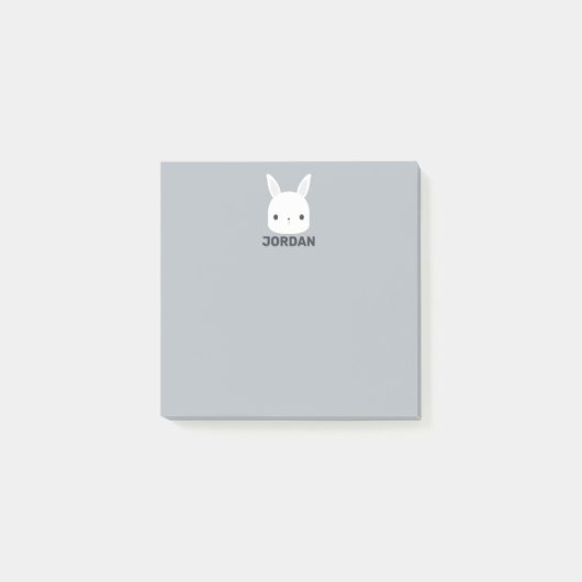 Post-it® Joli Lapin avec Nom Personnalisé (Devant)